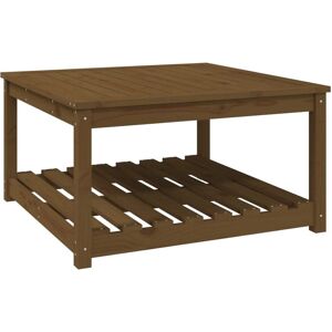 vidaXL Honey Brown Garden Table - Solid Wood, 82.5x82.5x45 cm vidaXL Honey Brown Garden Table - Solid Wood, 82.5x82.5x45 cm