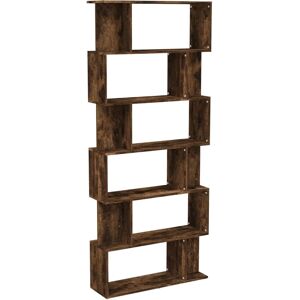 vidaXL Smoked Oak Book Cabinet - Room Divider - Book Stand - 80x24x192 cm vidaXL Smoked Oak Book Cabinet - Room Divider - Book Stand - 80x24x192 cm