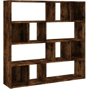 vidaXL Book Cabinet - Smoked Oak - Bookshelf & Room Divider vidaXL Book Cabinet - Smoked Oak - Bookshelf & Room Divider