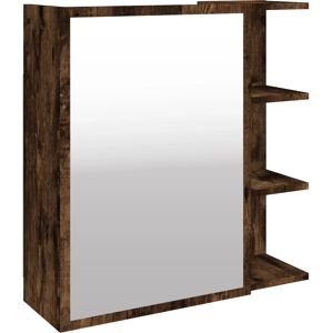 vidaXL Smoked Oak Bathroom Mirror Cabinet - Bathroom Storage Furniture vidaXL Smoked Oak Bathroom Mirror Cabinet - Bathroom Storage Furniture