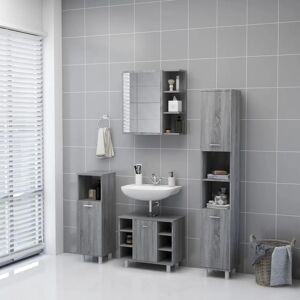 vidaXL Bathroom Mirror Cabinet Sonoma Grey - Bathroom Storage vidaXL Bathroom Mirror Cabinet Sonoma Grey - Bathroom Storage