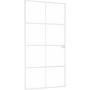 vidaXL Valkoinen sisäovi 102x201,5 cm karkaistu lasi ja alumiini - Sisäovi vidaXL Valkoinen sisäovi 102x201,5 cm karkaistu lasi ja alumiini - Sisäovi