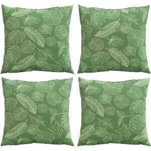 vidaXL Wurfkissen 4 Stk. Blättermuster 60x60 cm Mehrfarbig - Wurfkissen vidaXL Wurfkissen 4 Stk. Blättermuster 60x60 cm Mehrfarbig - Wurfkissen