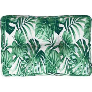 vidaXL Palletkussen Bladpatroon 50x40x12 cm Stof Groen - Pallet Cushion vidaXL Palletkussen Bladpatroon 50x40x12 cm Stof Groen - Pallet Cushion
