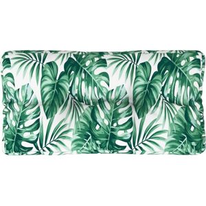 vidaXL Palettenkissen Blattmuster 70x40x12 cm Stoff Grün - Pallet Cushion vidaXL Palettenkissen Blattmuster 70x40x12 cm Stoff Grün - Pallet Cushion