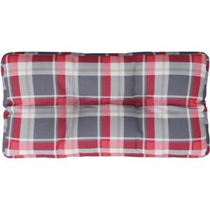 vidaXL Palettenkissen - Rotes Karo - 70x40x12 cm - Palettenkissen Typ vidaXL Palettenkissen - Rotes Karo - 70x40x12 cm - Palettenkissen Typ