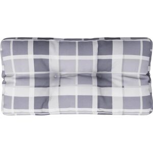 vidaXL Palettenkissen - Grau Karomuster - 70 x 40 x 12 cm - Pallet Cushion vidaXL Palettenkissen - Grau Karomuster - 70 x 40 x 12 cm - Pallet Cushion
