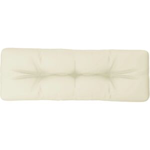 vidaXL Coussin de Palette Crème 120x40x12 cm Tissu - Pallet Cushion vidaXL Coussin de Palette Crème 120x40x12 cm Tissu - Pallet Cushion