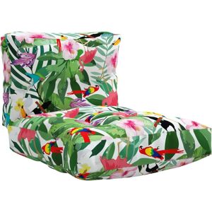 vidaXL Pallet pude 2 stk. Flerfarvet Stoff 60 x 60 x 12 cm - Pude vidaXL Pallet pude 2 stk. Flerfarvet Stoff 60 x 60 x 12 cm - Pude