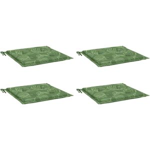 vidaXL Stoelkussen - Bladpatroon - 40x40x3cm - Groen - Stoelkussen vidaXL Stoelkussen - Bladpatroon - 40x40x3cm - Groen - Stoelkussen