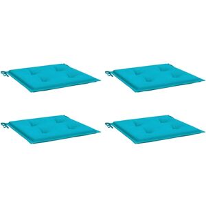 vidaXL Coussin pour chaise de jardin - 4 pcs Turquoise - Coussin de chaise de jardin - Publicité vidaXL Coussin pour chaise de jardin - 4 pcs Turquoise - Coussin de chaise de jardin - Publicité