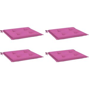 vidaXL Gartenstuhlpolster 4 Stk Pink 50x50x3 cm Stoff vidaXL Gartenstuhlpolster 4 Stk Pink 50x50x3 cm Stoff