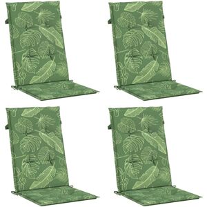 vidaXL Lav rygpuder - Blade mønster stof - 4 stk vidaXL Lav rygpuder - Blade mønster stof - 4 stk