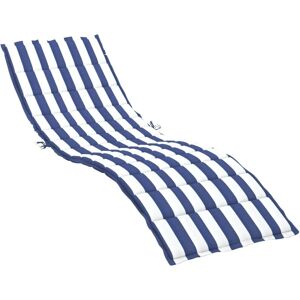 vidaXL Ligbedkussen Blauw & Wit Gestreept Oxford Stof 200 x 70 x 4 cm - Ligbedkussen vidaXL Ligbedkussen Blauw & Wit Gestreept Oxford Stof 200 x 70 x 4 cm - Ligbedkussen