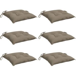vidaXL Palletkussen 6 stuks taupe 50x50x7 cm vidaXL Palletkussen 6 stuks taupe 50x50x7 cm
