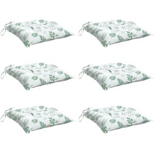 vidaXL Coussins de Chaise - Motif Feuilles - 50x50x7 cm - Publicité vidaXL Coussins de Chaise - Motif Feuilles - 50x50x7 cm - Publicité