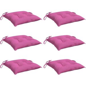 vidaXL Coussin de Chaise - 6 pcs Rose - 50x50x7 cm - Intérieur/Extérieur - Publicité vidaXL Coussin de Chaise - 6 pcs Rose - 50x50x7 cm - Intérieur/Extérieur - Publicité