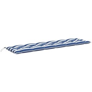 Coussin de banc de jardin bleu et blanc rayé 200x50x7 - Banc de jardin Coussin de banc de jardin bleu et blanc rayé 200x50x7 - Banc de jardin