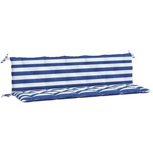 vidaXL Coussins pour banc de jardin - Rayures bleu et blanc - 180 cm - Coussins pour banc de jardin vidaXL Coussins pour banc de jardin - Rayures bleu et blanc - 180 cm - Coussins pour banc de jardin