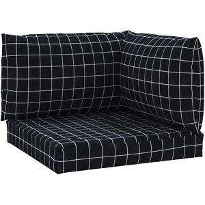 vidaXL Pallepude 3 stk Sort Ternet Oxford Stoff - Puder vidaXL Pallepude 3 stk Sort Ternet Oxford Stoff - Puder