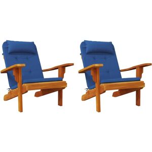 vidaXL Blue Pillow Set - Cotton, Wood Standard Pillow Set vidaXL Blue Pillow Set - Cotton, Wood Standard Pillow Set