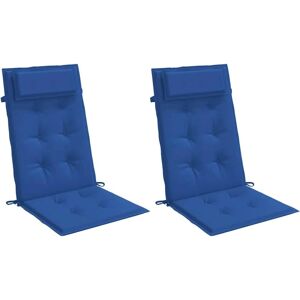 vidaXL Coussins Haut-Dossier - 2 pcs Tissu Oxford Bleu Royal - Coussins - Publicité vidaXL Coussins Haut-Dossier - 2 pcs Tissu Oxford Bleu Royal - Coussins - Publicité