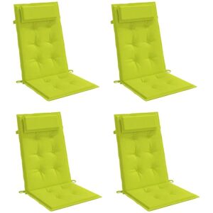 vidaXL Hochlehnerkissen - 4 Stück Neon Grün Oxford Stoff - Kissen vidaXL Hochlehnerkissen - 4 Stück Neon Grün Oxford Stoff - Kissen