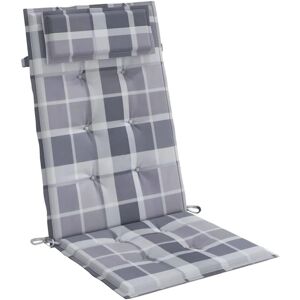 vidaXL Hochlehner-Auflagen 6 Stück Grau Karo Oxford Stoff - Kissen vidaXL Hochlehner-Auflagen 6 Stück Grau Karo Oxford Stoff - Kissen