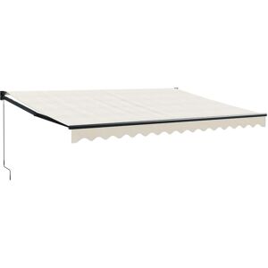 Store banne rétractable crème vidaXL 4x3 m tissu aluminium Store banne rétractable crème vidaXL 4x3 m tissu aluminium
