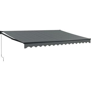 Auvent rétractable vidaXL 4x3m Anthracite Tissu & Aluminium - Auvent - Publicité Auvent rétractable vidaXL 4x3m Anthracite Tissu & Aluminium - Auvent - Publicité