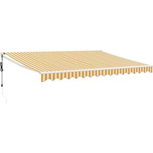 vidaXL Manuelle Markise 4x3 M Weiß - Markisen vidaXL Manuelle Markise 4x3 M Weiß - Markisen