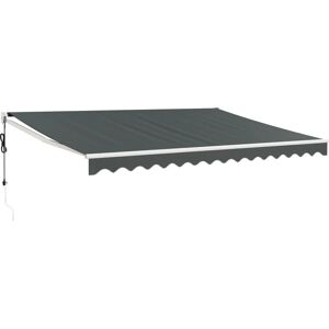 vidaXL Automatische ausziehbare Markise - 4x3m - Anthrazit vidaXL Automatische ausziehbare Markise - 4x3m - Anthrazit