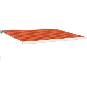 vidaXL Retractable Awning Orange Brown 4x3 m Fabric Aluminium - Retractable Awning vidaXL Retractable Awning Orange Brown 4x3 m Fabric Aluminium - Retractable Awning
