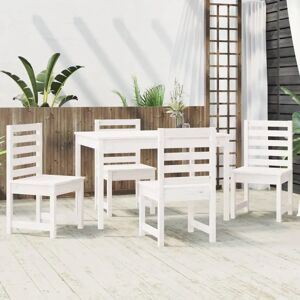 VIDAXL Maisonchic - 5 pcs Garden Dining Set - Pine Wood White VIDAXL Maisonchic - 5 pcs Garden Dining Set - Pine Wood White