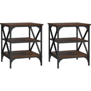vidaXL Brown Oak 40x42x50cm TV Cabinet & Side Tables - TV Furniture vidaXL Brown Oak 40x42x50cm TV Cabinet & Side Tables - TV Furniture