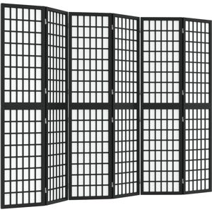 vidaXL Model 290013 - 6-Panel Japanese Room Divider Black vidaXL Model 290013 - 6-Panel Japanese Room Divider Black