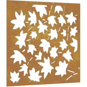 vidaXL Garden Wall Decoration - Maple Leaf Steel 55x55cm Brown vidaXL Garden Wall Decoration - Maple Leaf Steel 55x55cm Brown