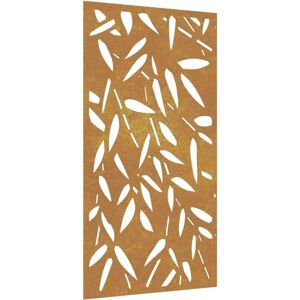 VidaXL Garden Wall Decoration - Corten Steel Bamboo Leaf Design VidaXL Garden Wall Decoration - Corten Steel Bamboo Leaf Design