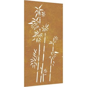 vidaXL Garden Wall Decoration - Corten Steel Bamboo - 105x55 cm - Wall Art vidaXL Garden Wall Decoration - Corten Steel Bamboo - 105x55 cm - Wall Art