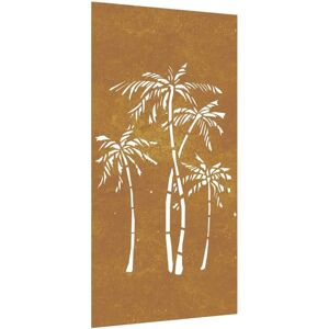vidaXL Garden Wall Decoration - Corten Steel Palm Tree - Garden Wall Art Decor vidaXL Garden Wall Decoration - Corten Steel Palm Tree - Garden Wall Art Decor