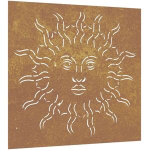 vidaXL Garden Wall Decoration 55x55 cm Corten Steel Sun Design - Garden Wall Decoration vidaXL Garden Wall Decoration 55x55 cm Corten Steel Sun Design - Garden Wall Decoration