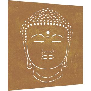 vidaXL Garden Wall Decoration 55x55 cm Corten Steel Buddha Head - Garden Decor vidaXL Garden Wall Decoration 55x55 cm Corten Steel Buddha Head - Garden Decor