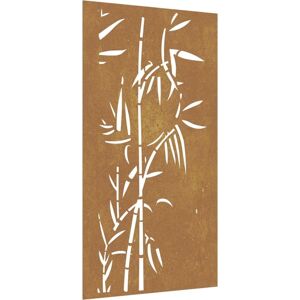 vidaXL Garden Wall Decoration - Corten Steel Bamboo Design - 105x55 cm vidaXL Garden Wall Decoration - Corten Steel Bamboo Design - 105x55 cm