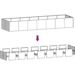 vidaXL Hagebed 280x80x40 cm Cortenstål - Hagebed i Værbestandig Stål vidaXL Hagebed 280x80x40 cm Cortenstål - Hagebed i Værbestandig Stål