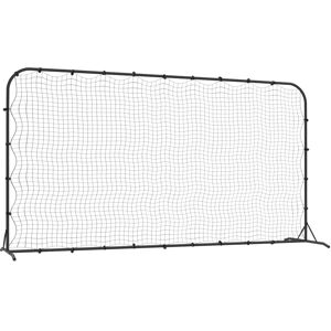 vidaXL Jalkapallon palautusverkko musta 366x90x183 cm HDPE - Jalkapallo harjoitteluväline vidaXL Jalkapallon palautusverkko musta 366x90x183 cm HDPE - Jalkapallo harjoitteluväline