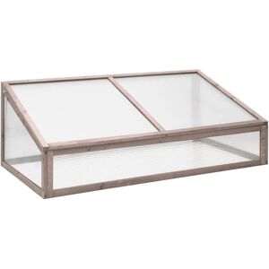 vidaXL Solid Wood Fir Greenhouse Grey Garden Planter Cold Frame Grow House vidaXL Solid Wood Fir Greenhouse Grey Garden Planter Cold Frame Grow House