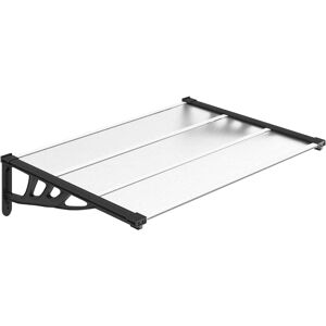 vidaXL Black & Transparent Polycarbonate Door Canopy - 122x90 cm vidaXL Black & Transparent Polycarbonate Door Canopy - 122x90 cm