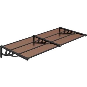 vidaXL Black Polycarbonate Door Canopy - 152.5x90 cm vidaXL Black Polycarbonate Door Canopy - 152.5x90 cm