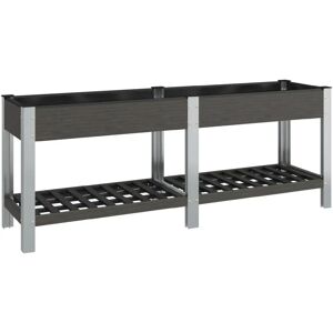 vidaXL Tuintafel met Plank Grijs 200x50x75 cm - Garden Raised Bed vidaXL Tuintafel met Plank Grijs 200x50x75 cm - Garden Raised Bed