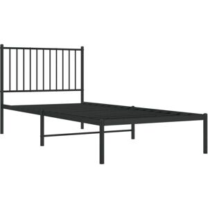 vidaXL Metal Bed Frame with Headboard - 90x200 cm - Bed Frame vidaXL Metal Bed Frame with Headboard - 90x200 cm - Bed Frame